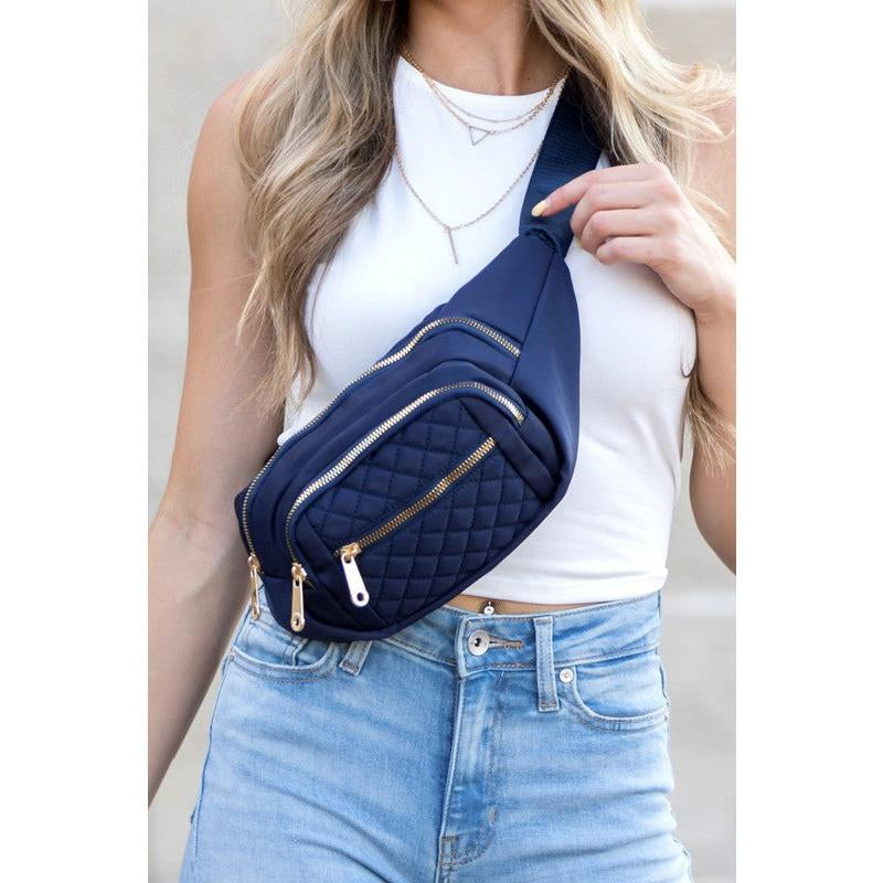 Quilted Belt Sling Bum Bag