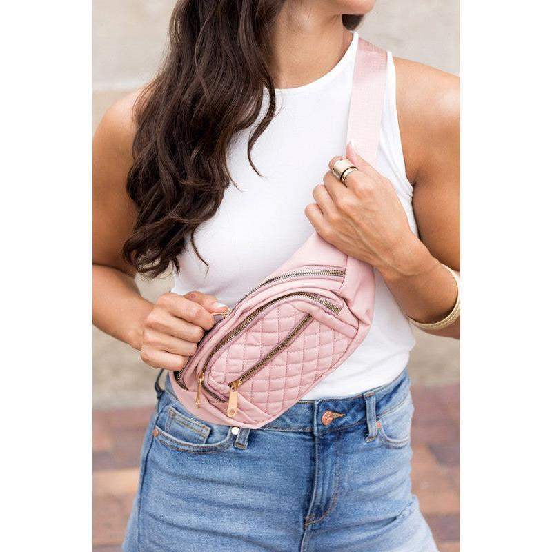 Quilted Belt Sling Bum Bag