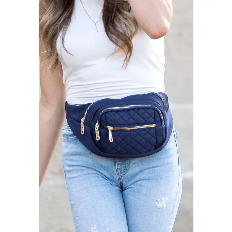 Quilted Belt Sling Bum Bag