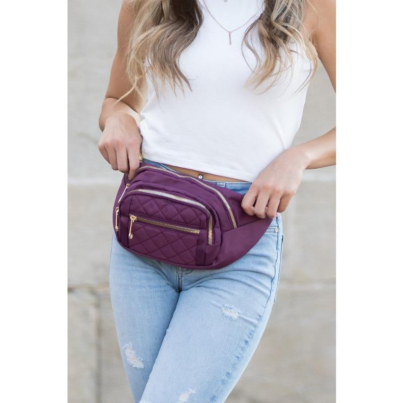 Quilted Belt Sling Bum Bag